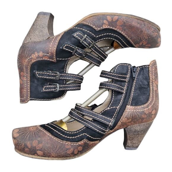 VINTAGE ROVERS heeled Leather Strapped Heels size 39 - Picture 7 of 16